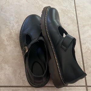 Black Mary Jane shoes resembles doc martens
